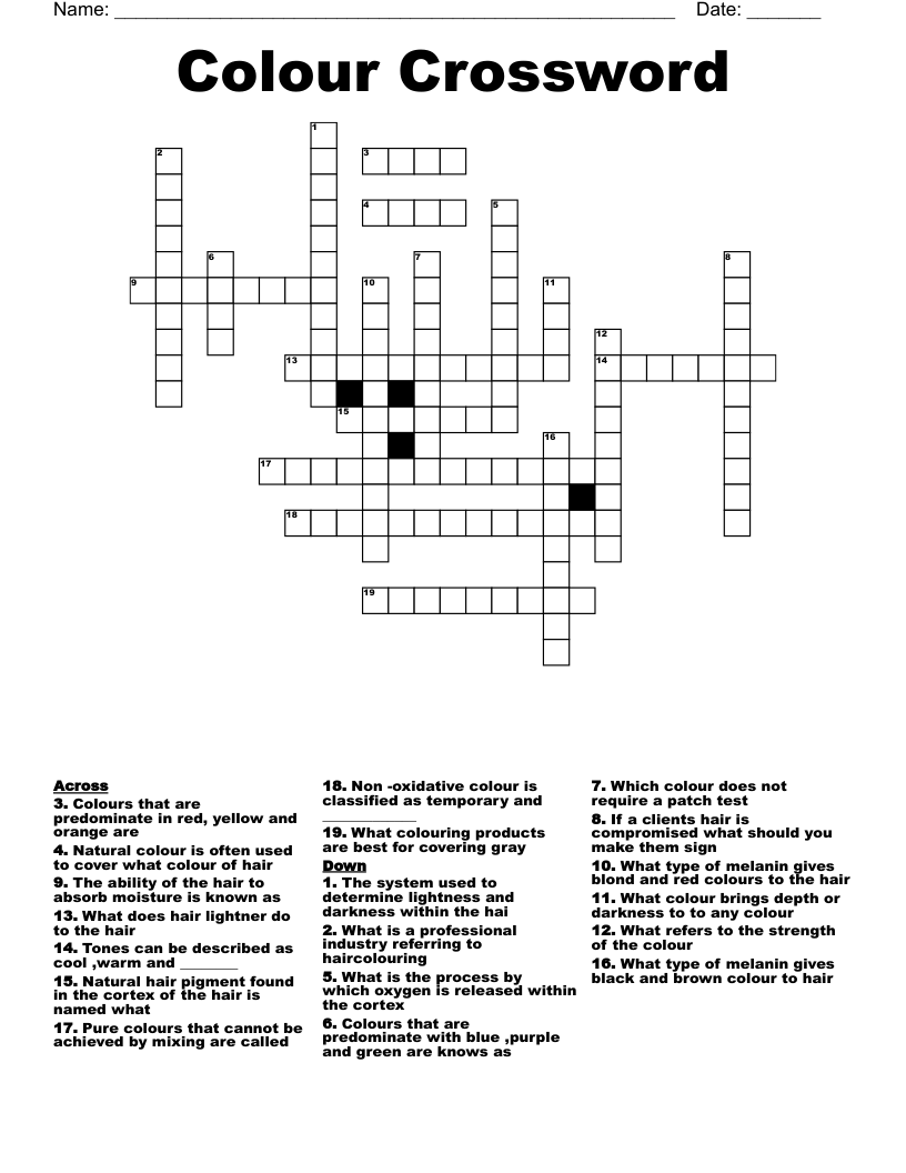 Colour Crossword