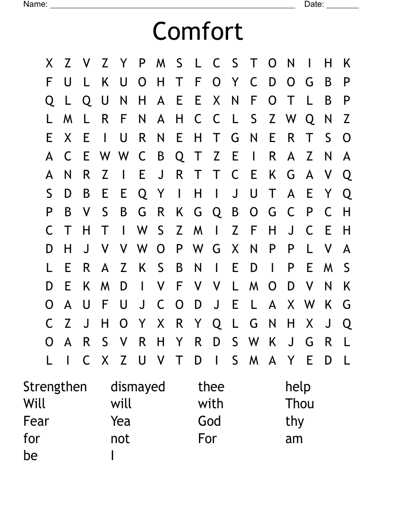 Comfort Word Search