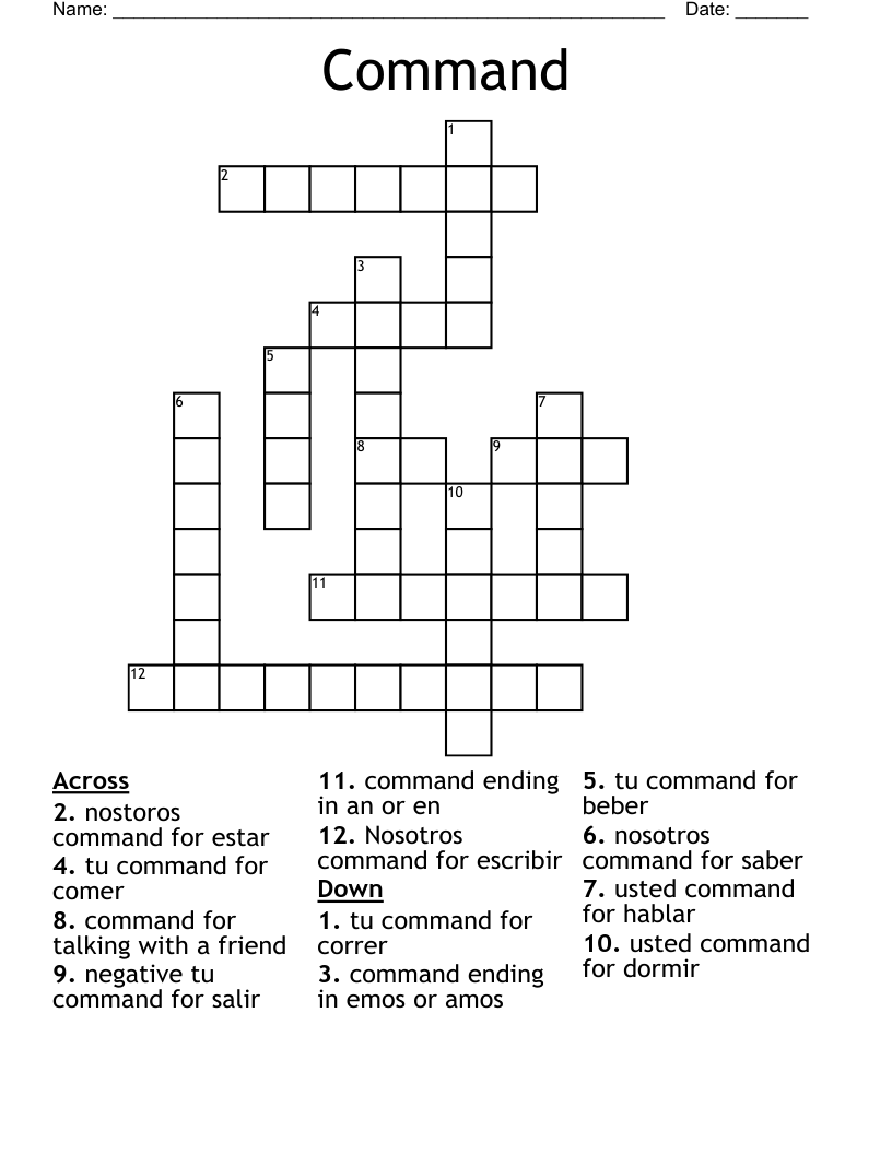 Command Crossword