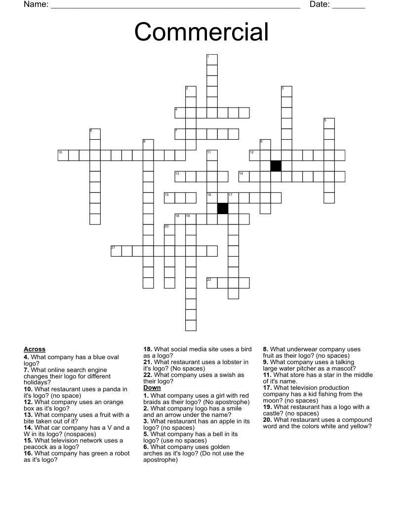 Commercial Crossword