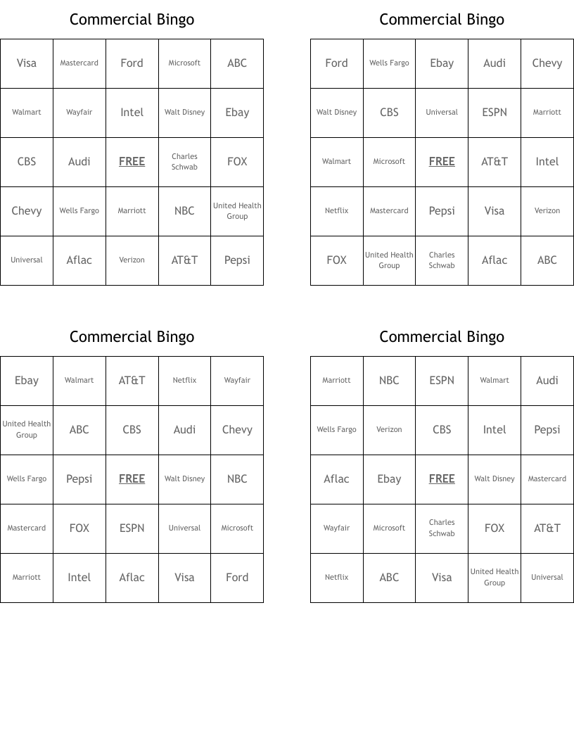 Commercial Bingo