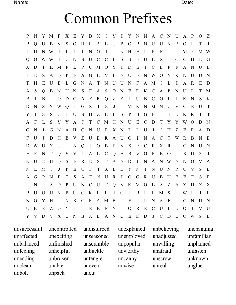 Common Prefixes Word Search
