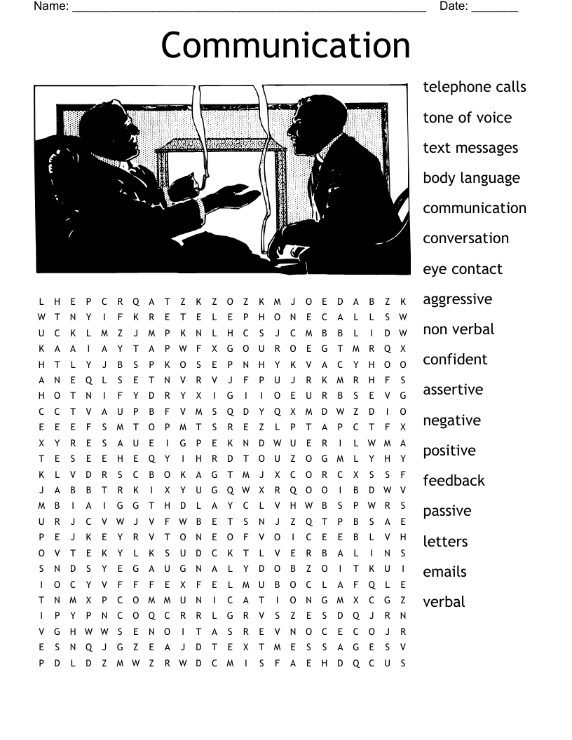 Communication Word Search