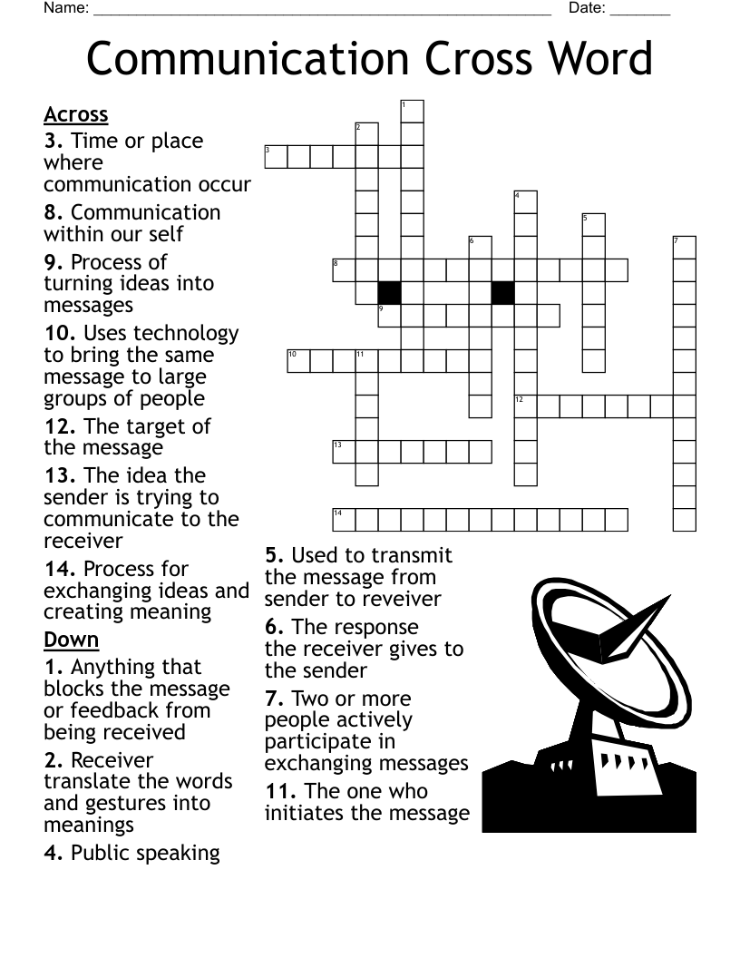Communication Cross Word