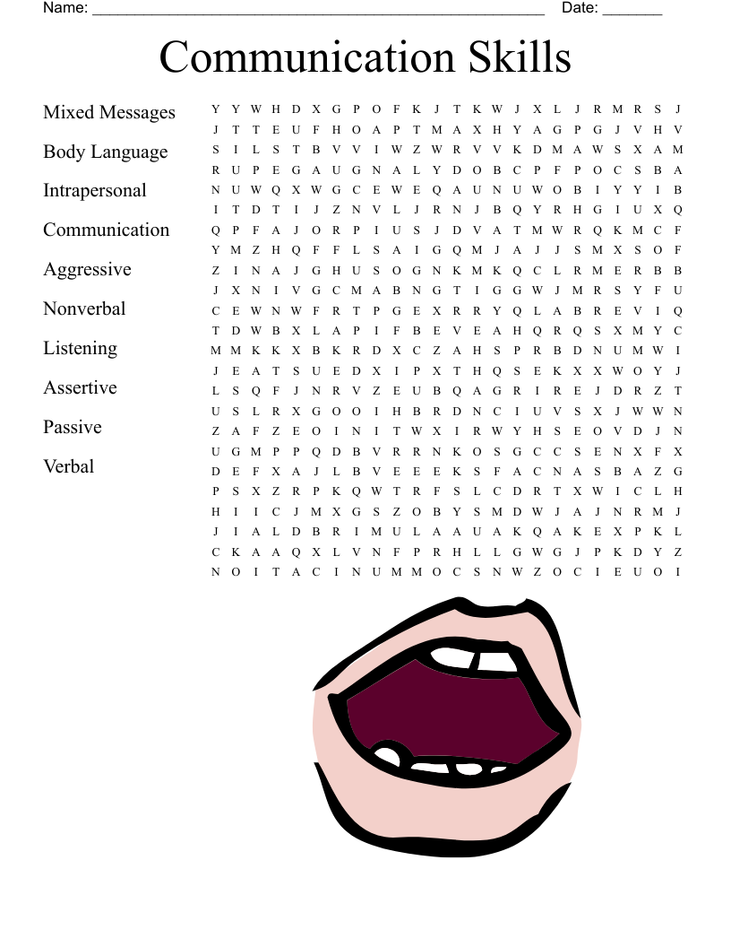 Communication Skills Word Search