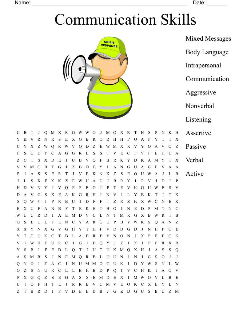 Communication Skills Word Search