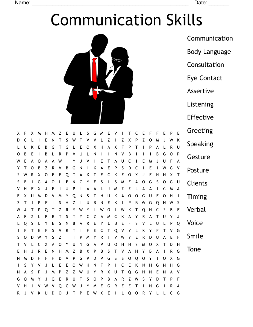Communication Skills Word Search