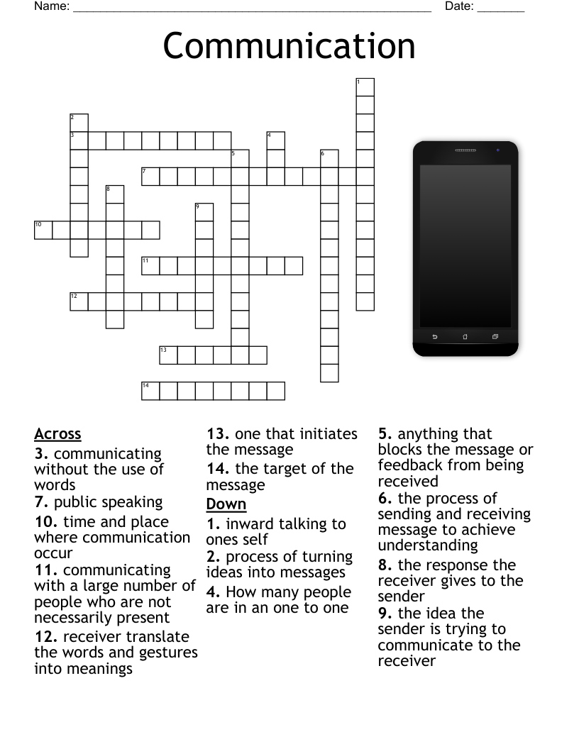 Communication  Crossword
