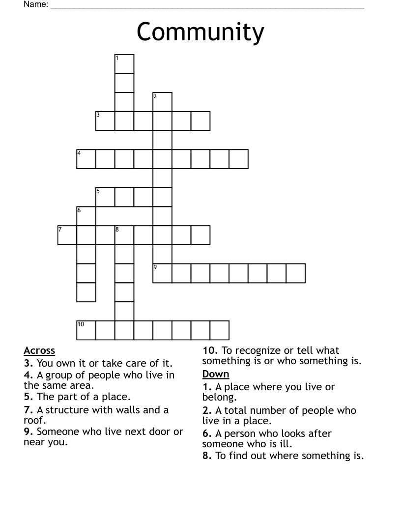 Community Crossword