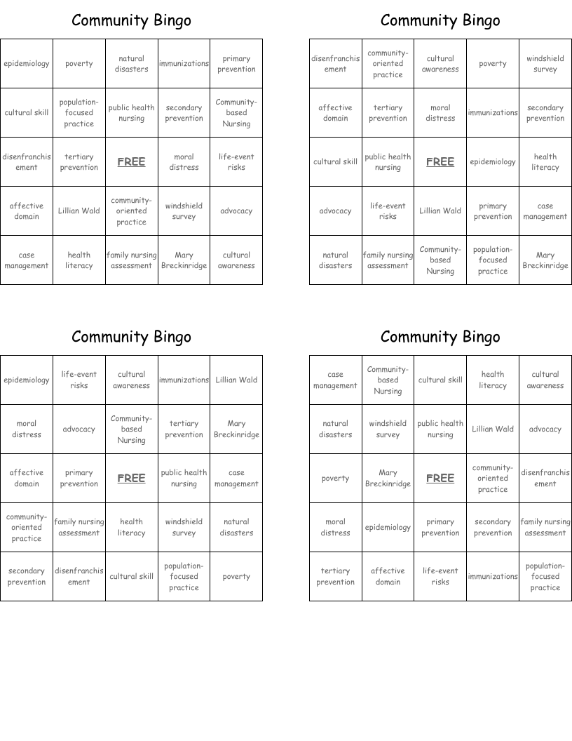 Community Bingo