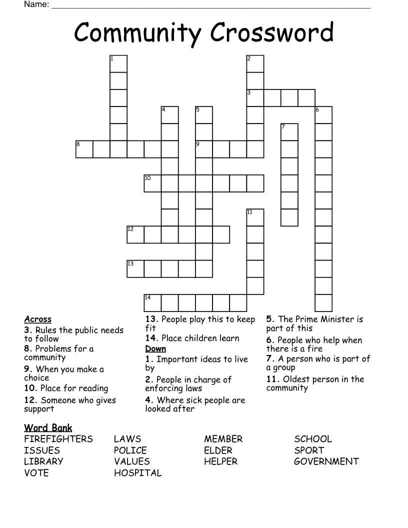 Community Crossword