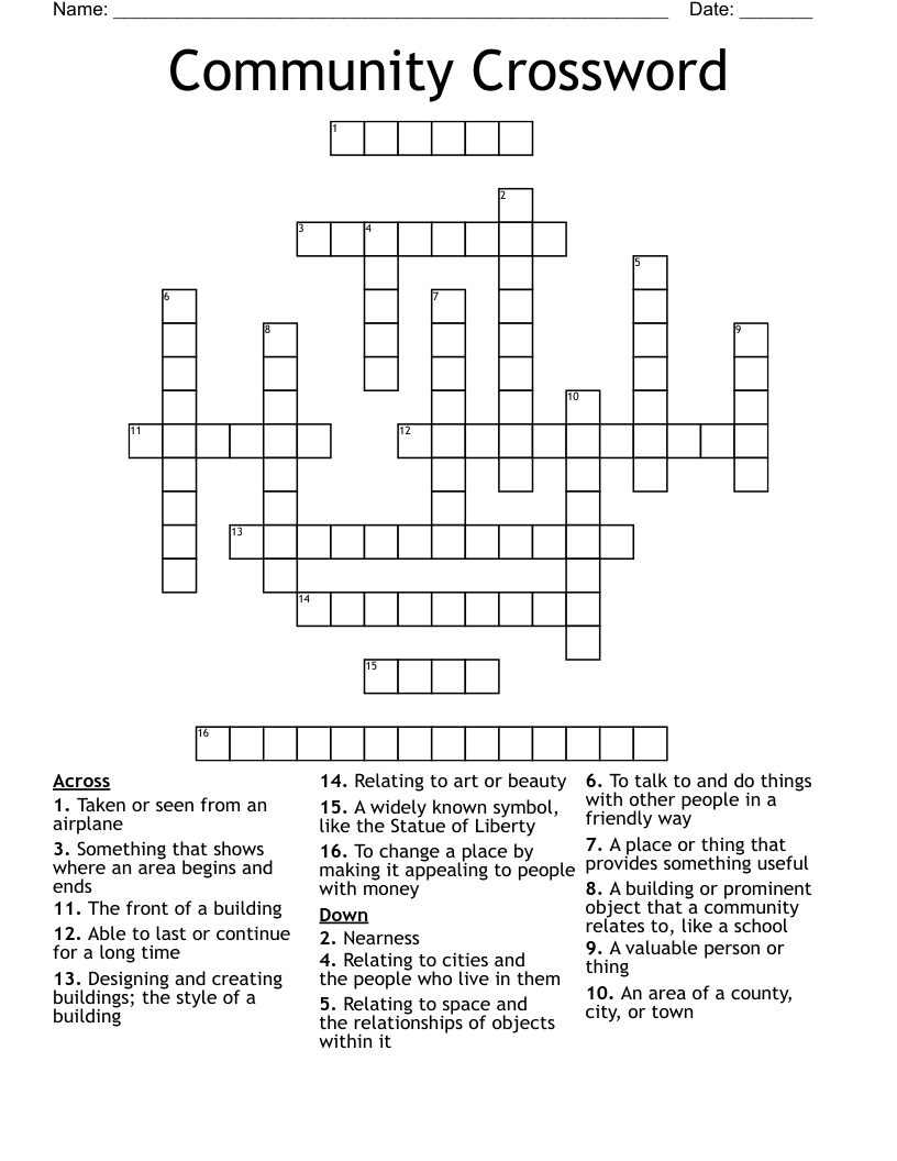 Community Crossword
