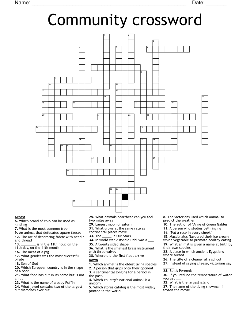 Community crossword