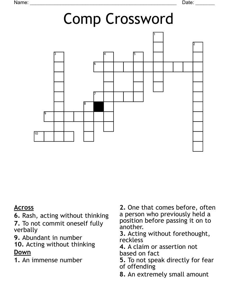 Comp Crossword