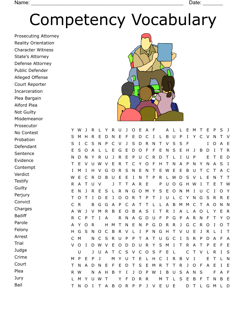 Competency Vocabulary Word Search