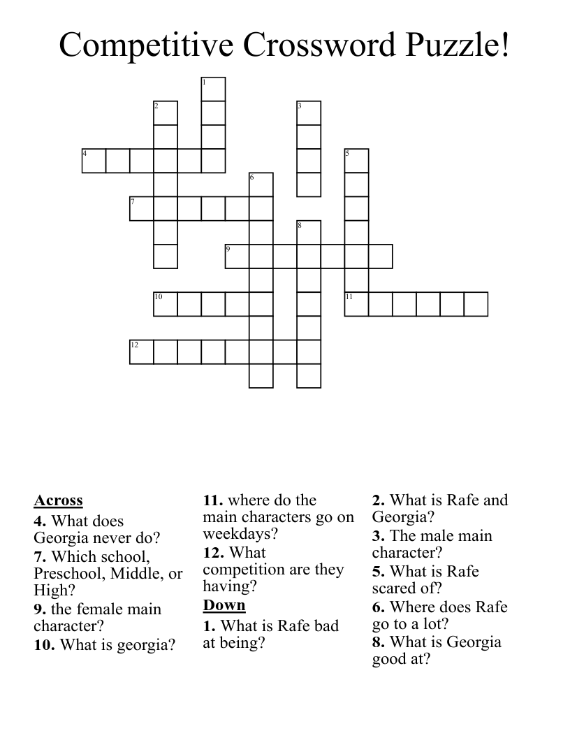 Competitive Crossword Puzzle!