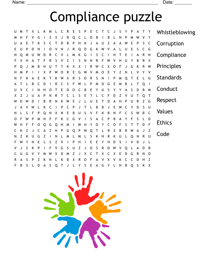 Compliance puzzle Word Search