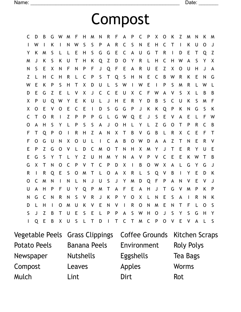 Compost Word Search