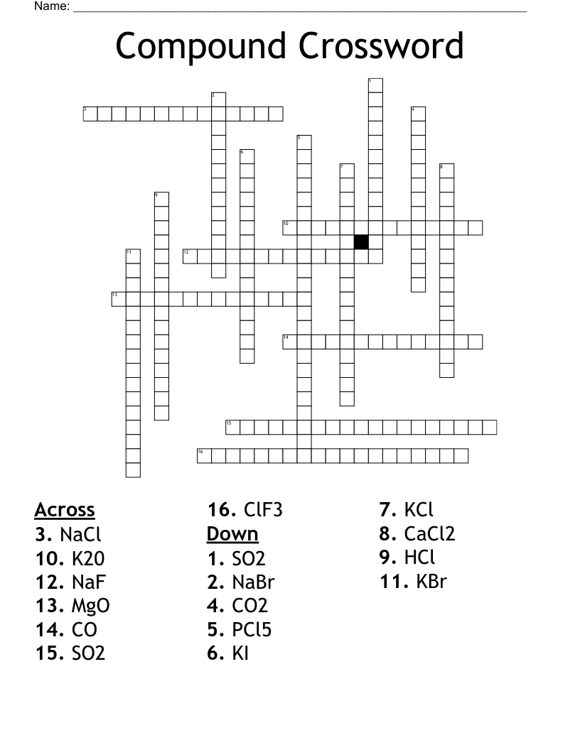 Compound Crossword