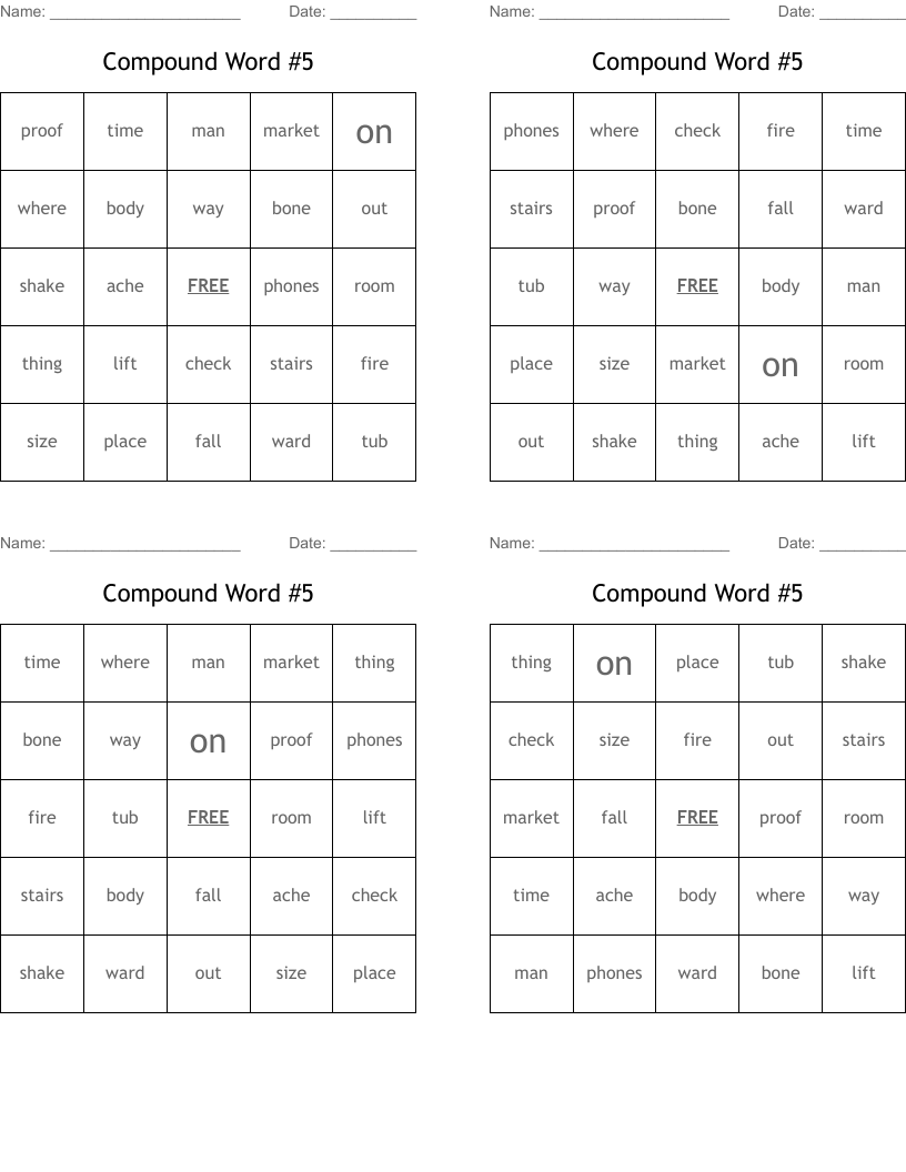 Compound Word #5
