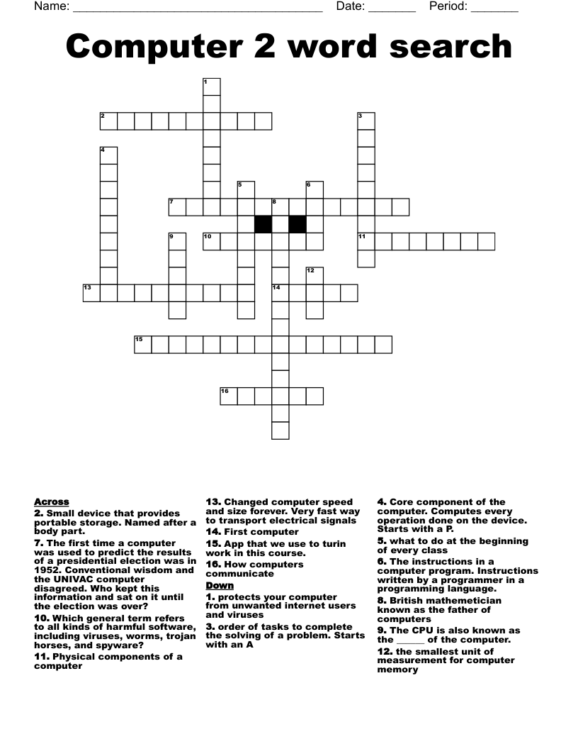 Computer 2  word search
