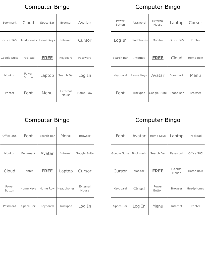 Computer Bingo