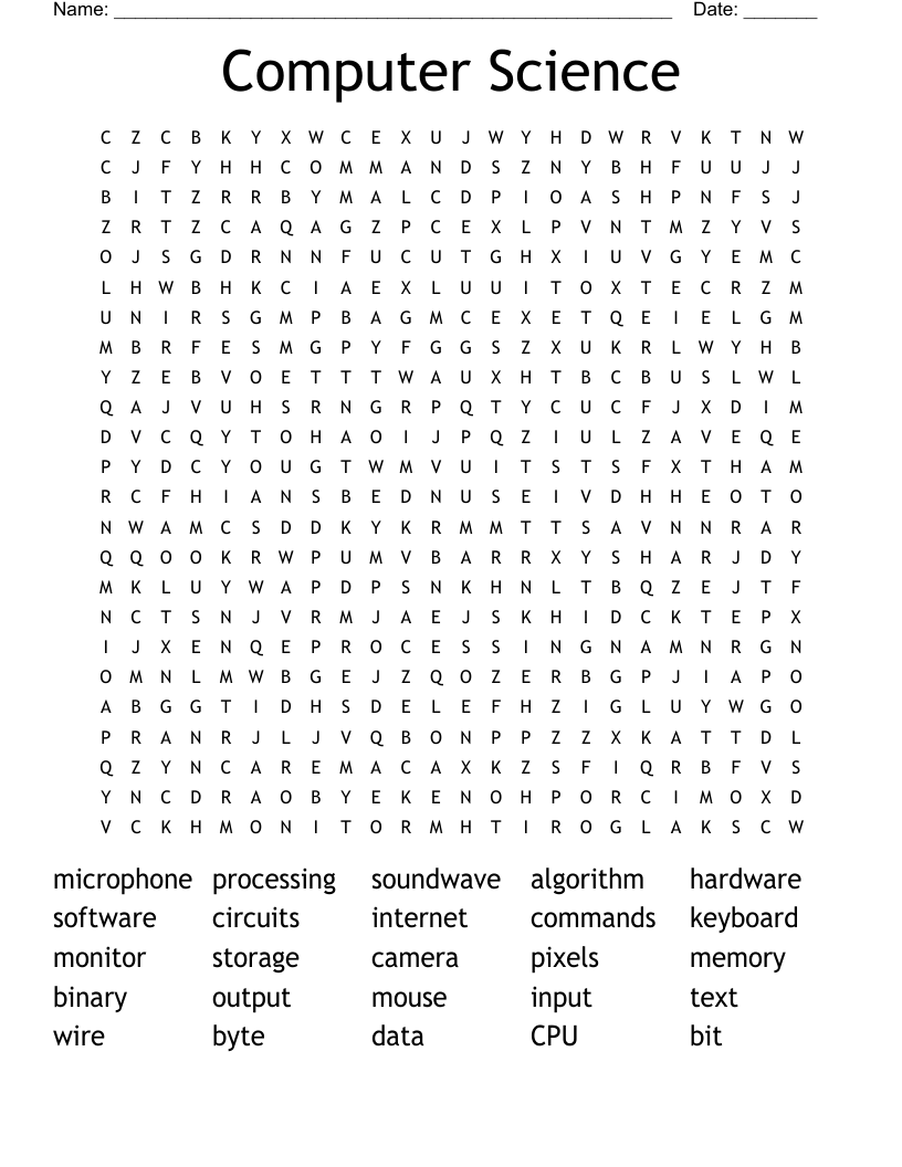Computer Science Word Search