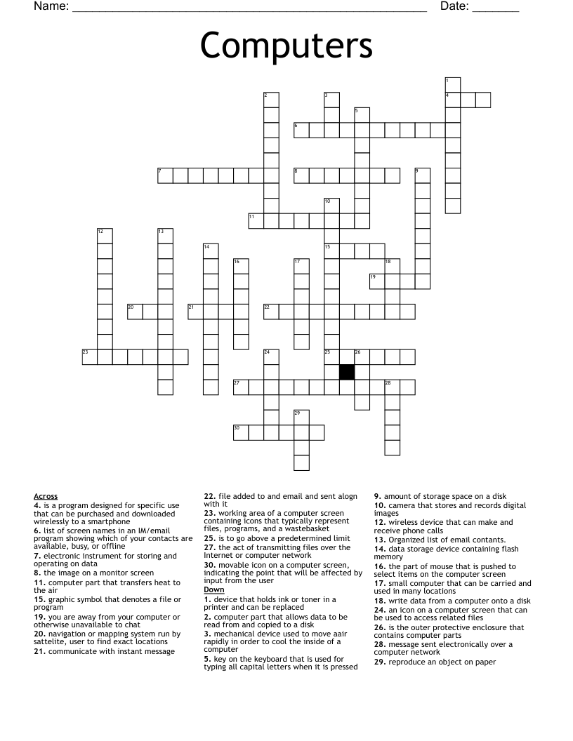 Computers Crossword