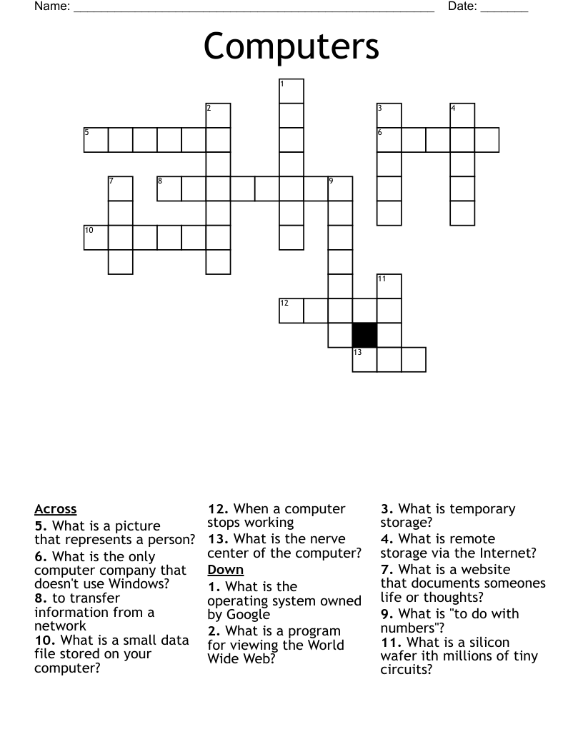 Computers Crossword