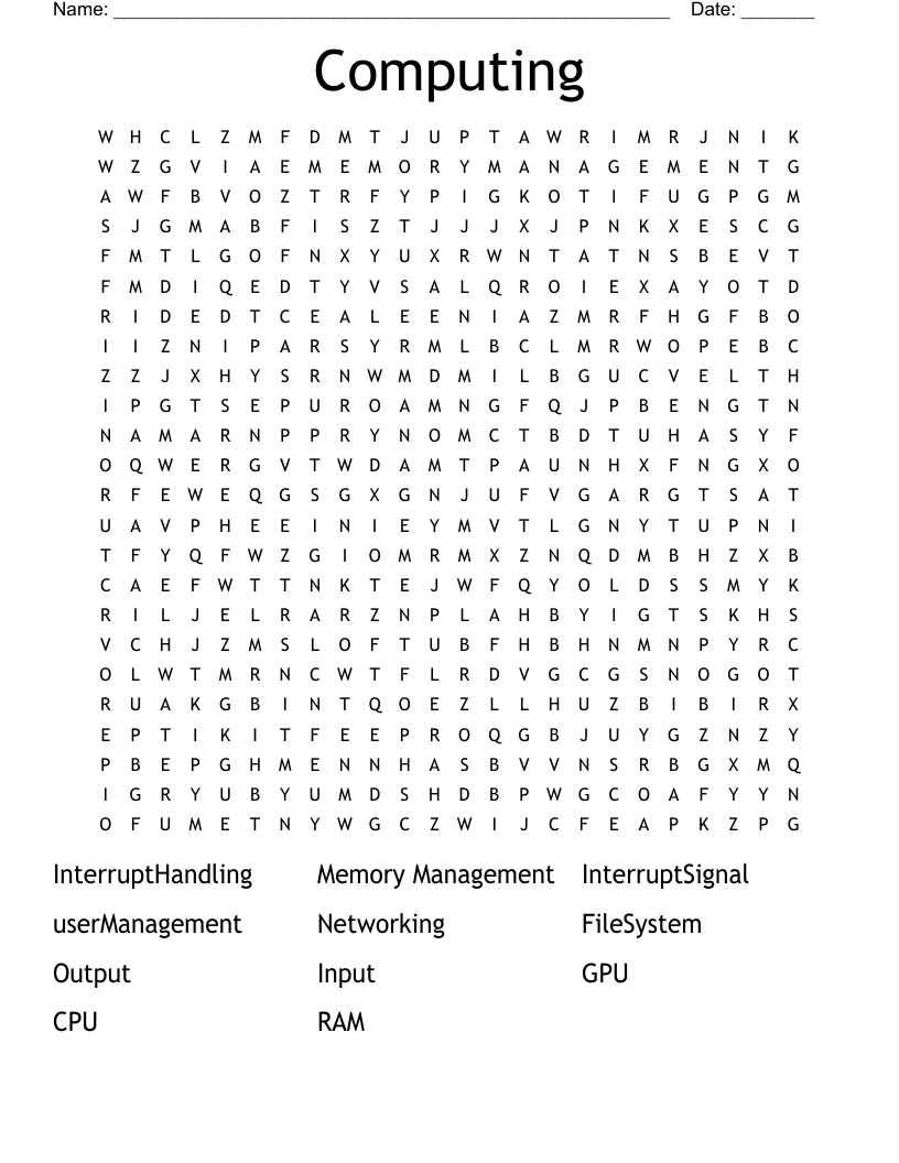 Computing Word Search