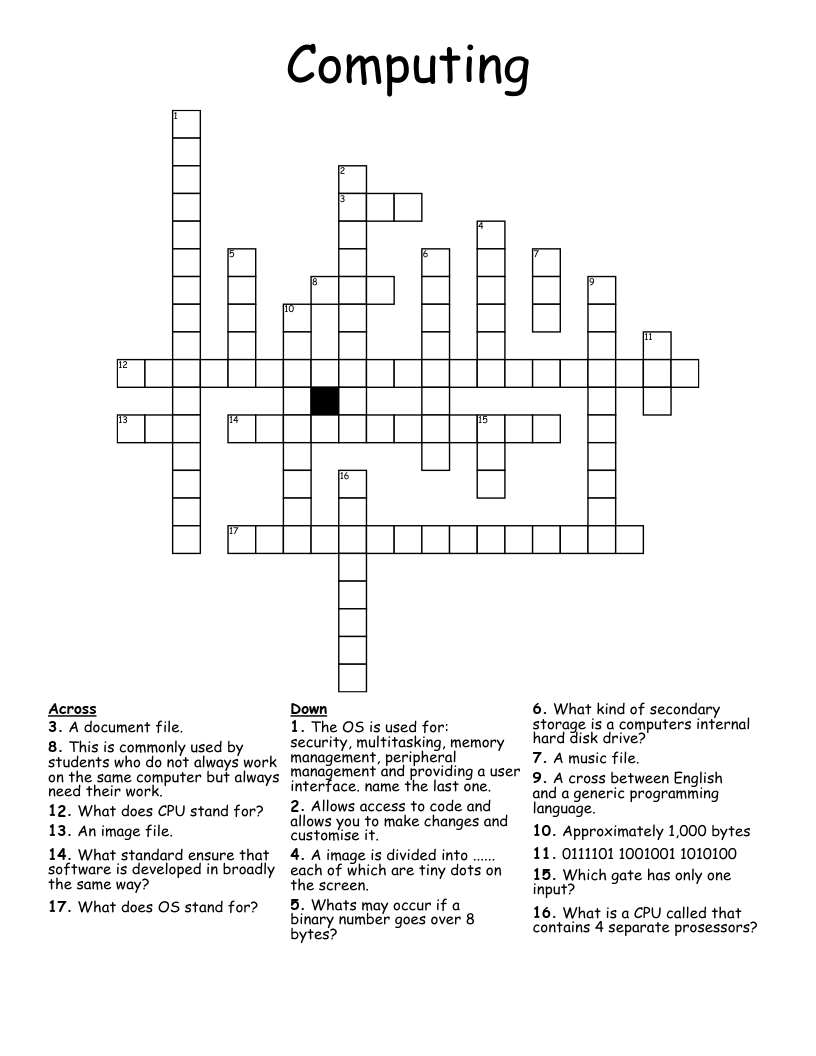 Computing Crossword
