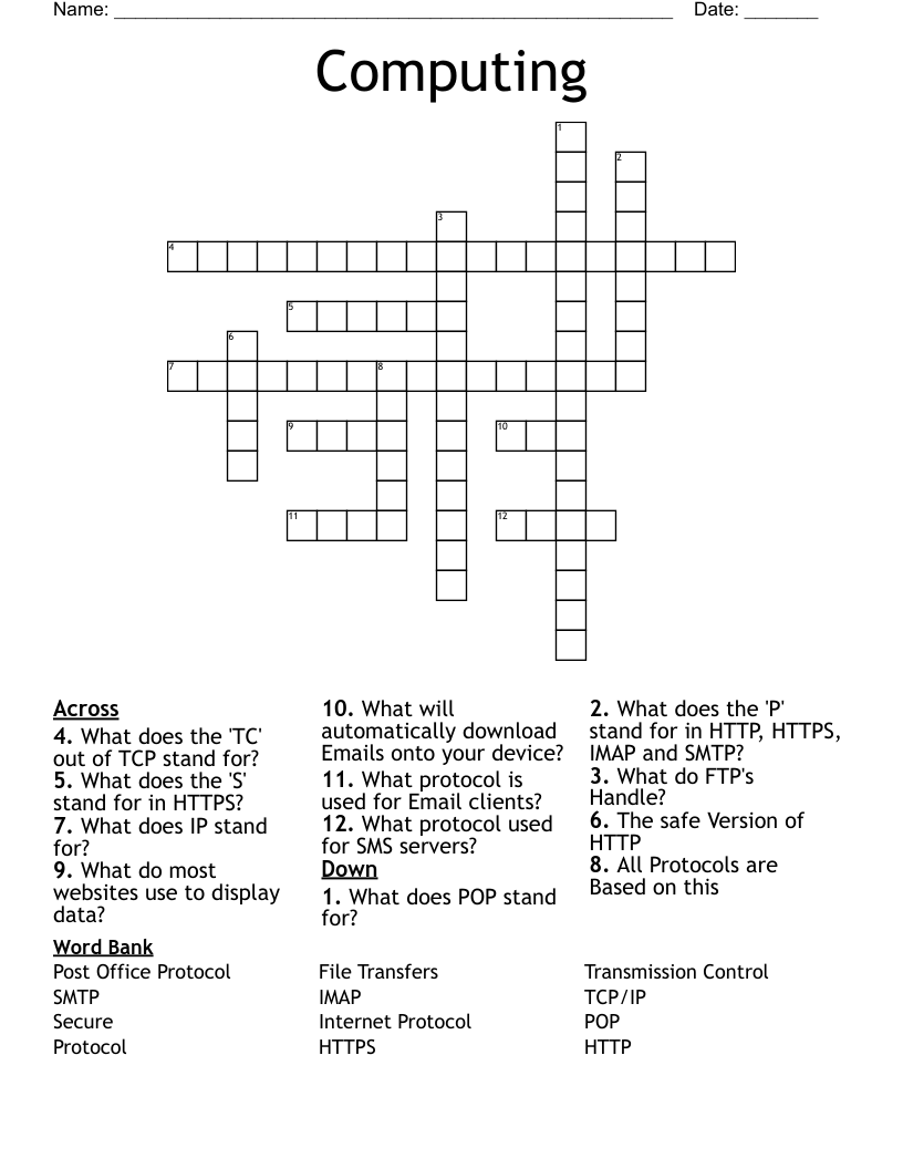 Computing Crossword