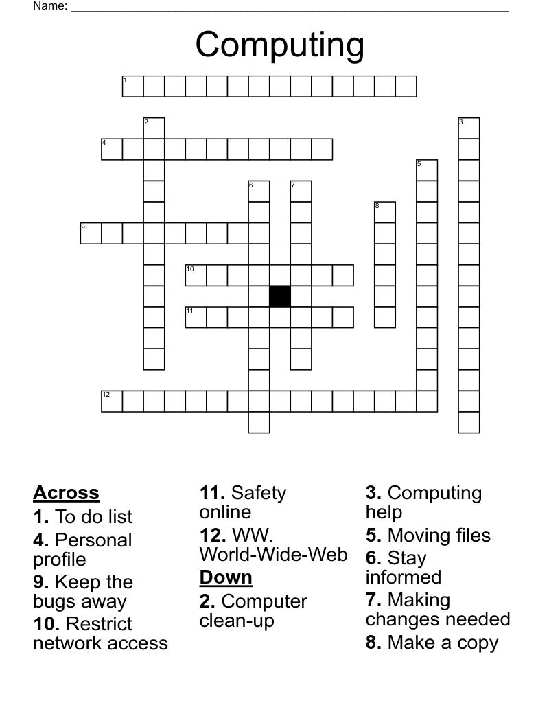 Computing Crossword