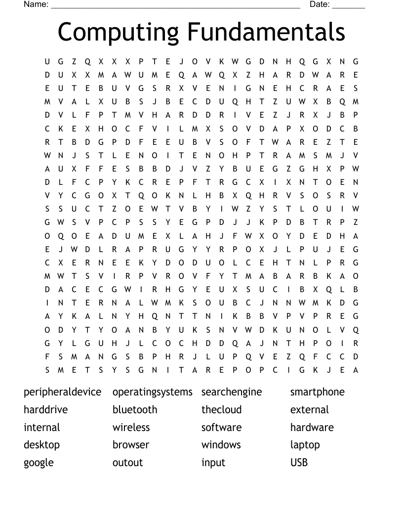Computing Fundamentals  Word Search