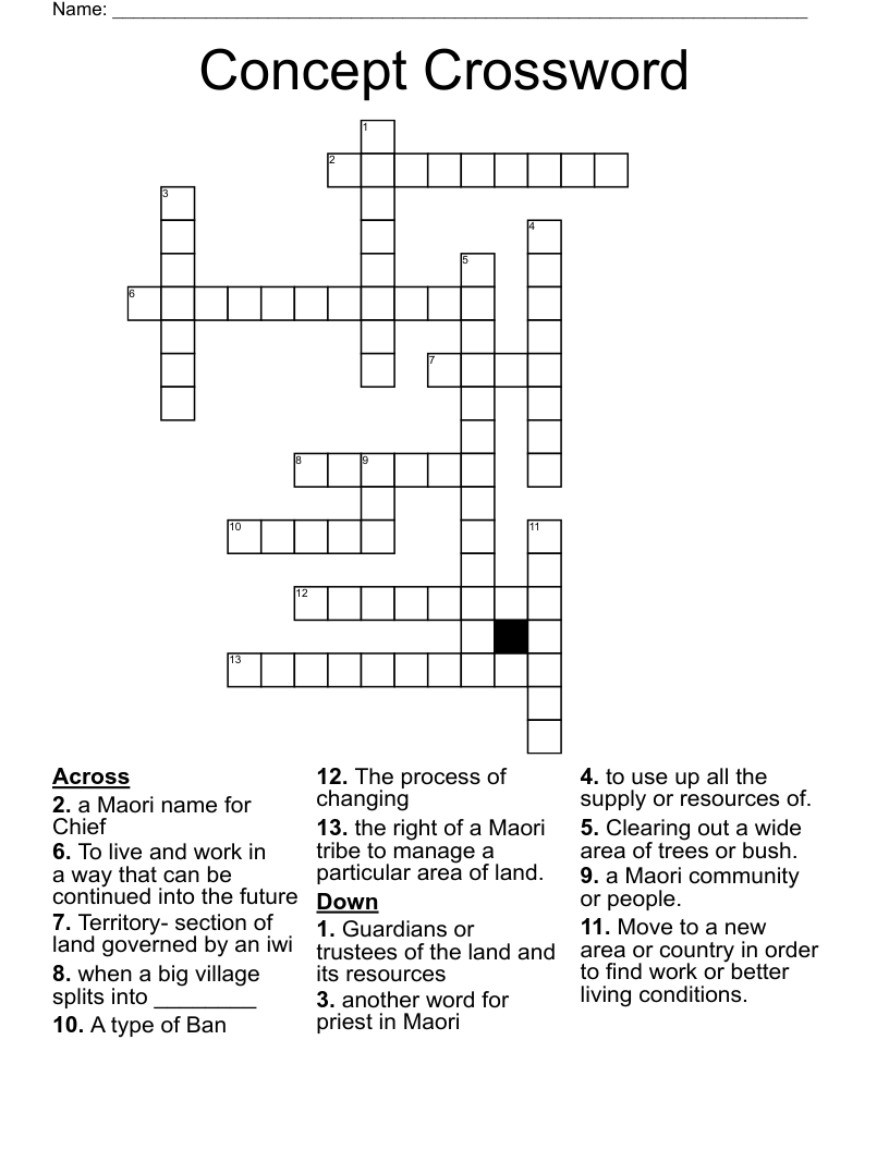 Concept Crossword