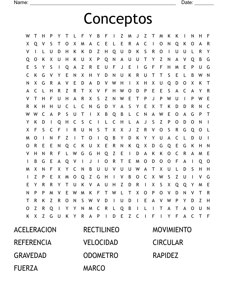 Conceptos Word Search