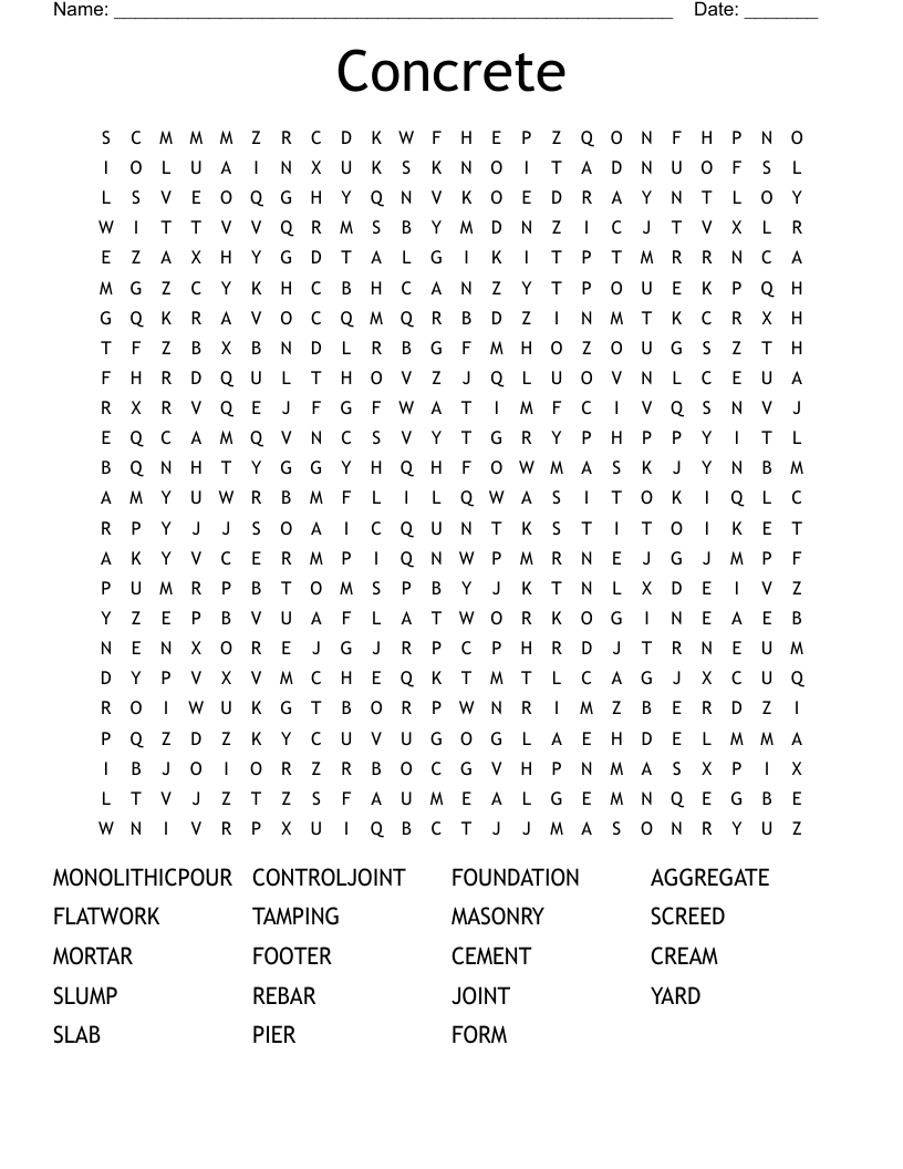 Concrete Word Search