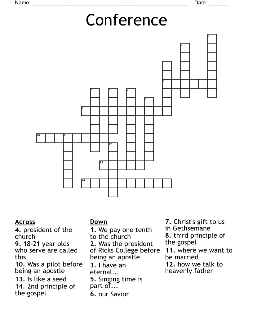 Conference Crossword