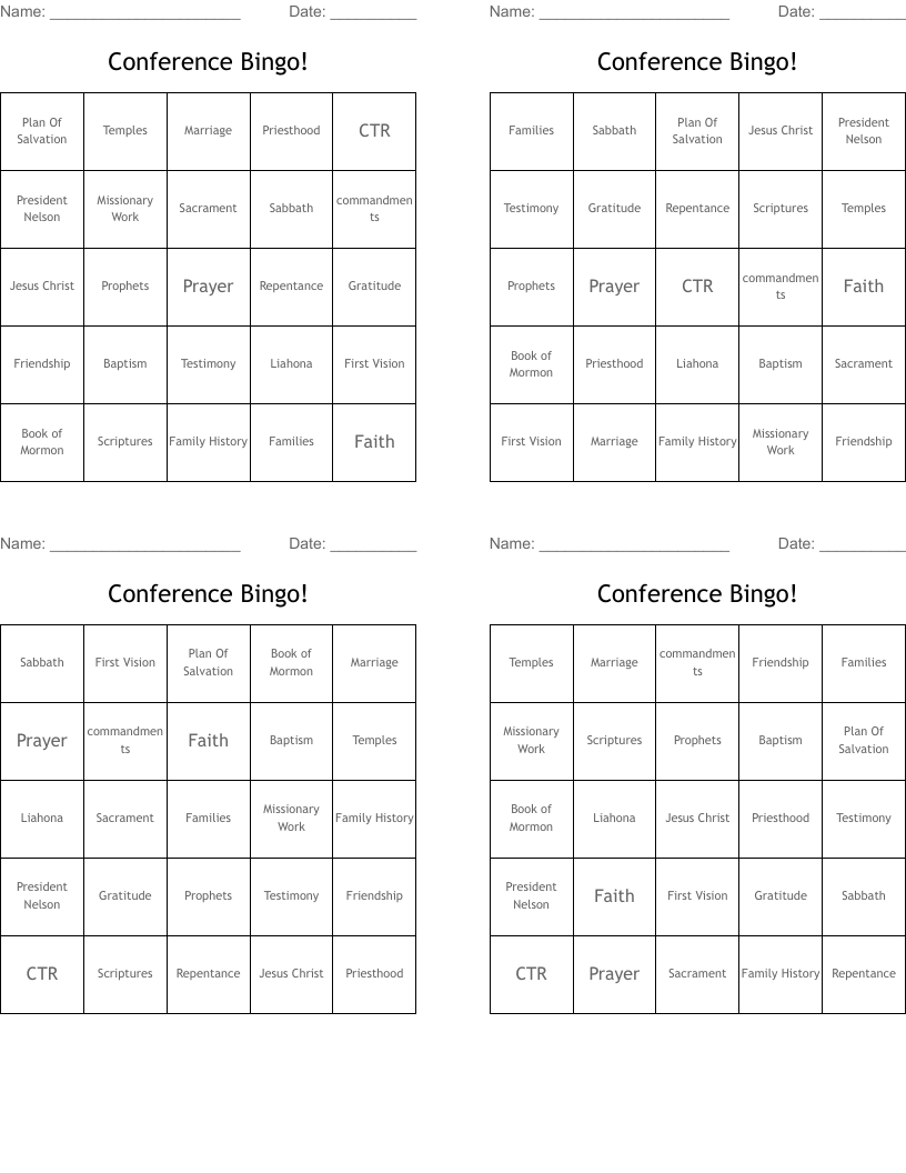Conference Bingo!