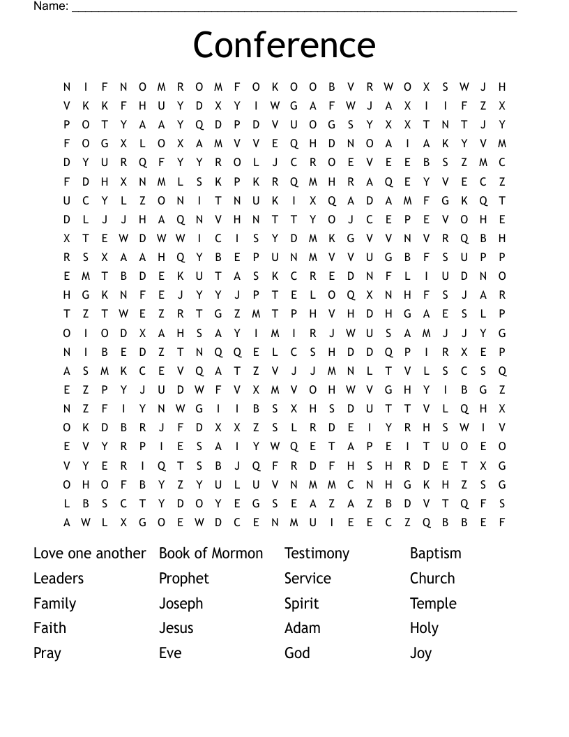 Conference  Word Search