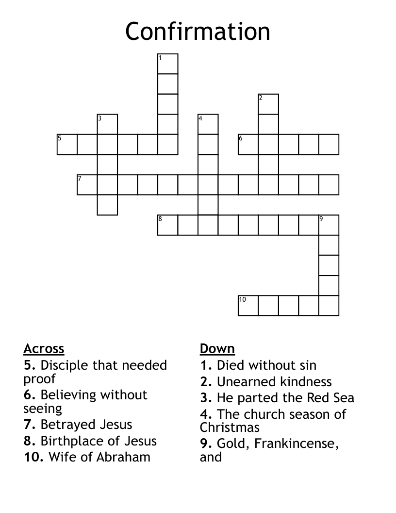 Confirmation Crossword