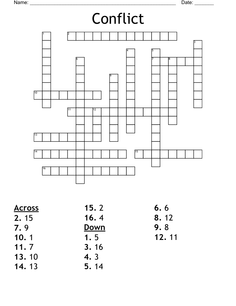 Conflict Crossword