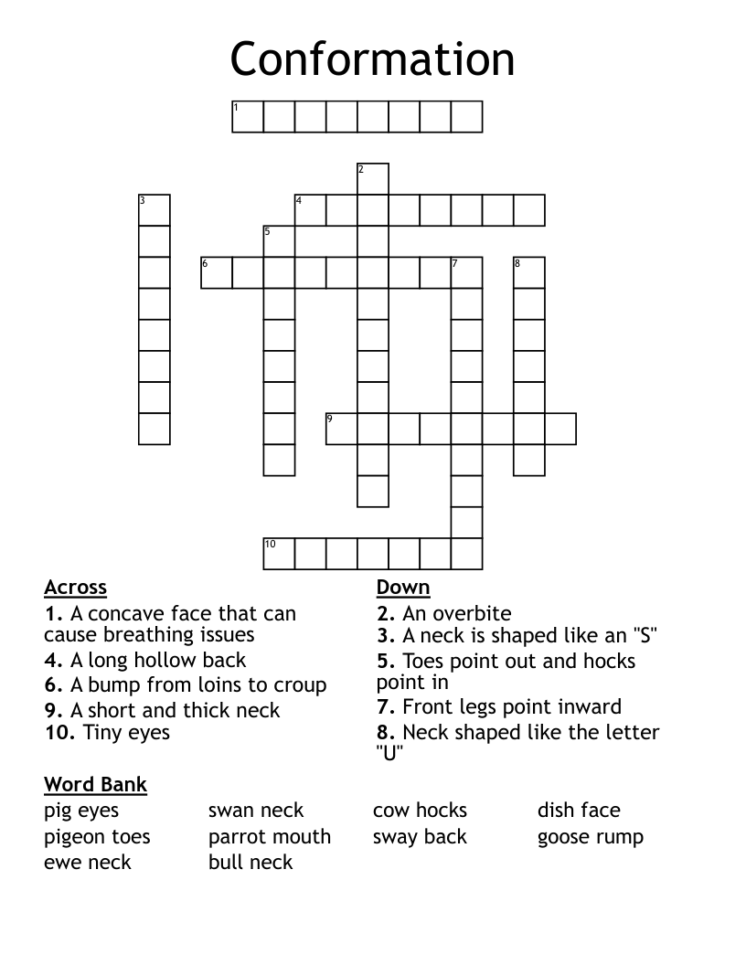 Conformation Crossword
