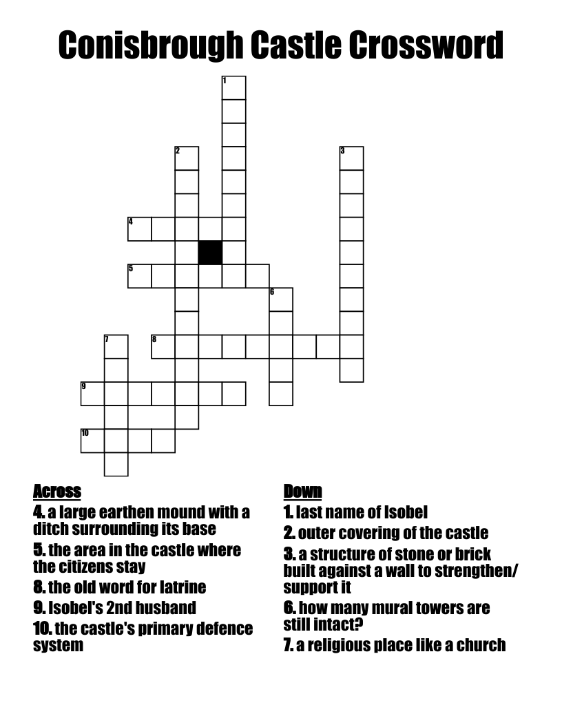 Conisbrough Castle Crossword