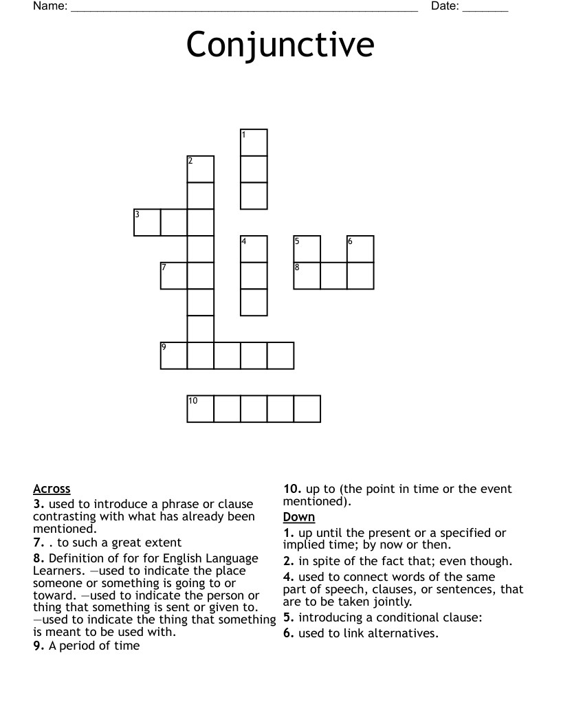 Conjunctive Crossword