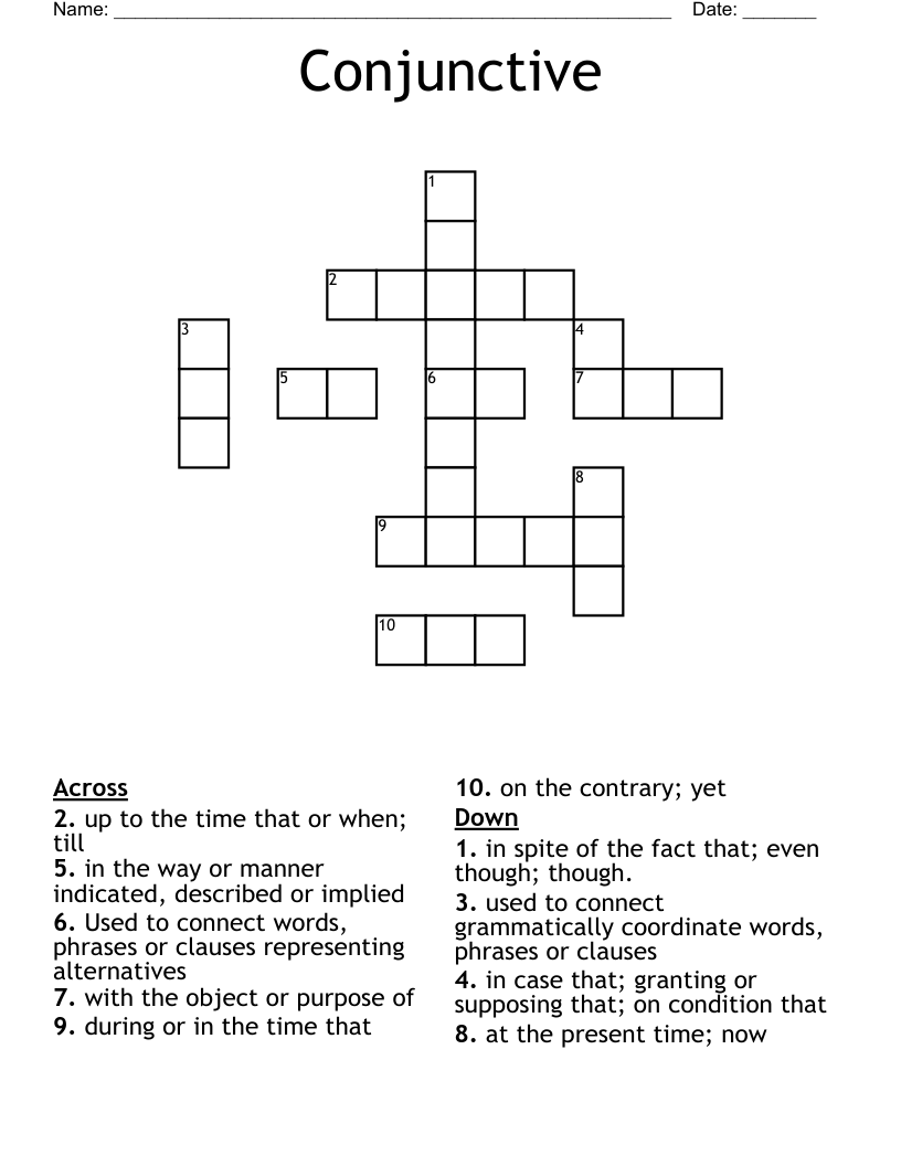 Conjunctive  Crossword