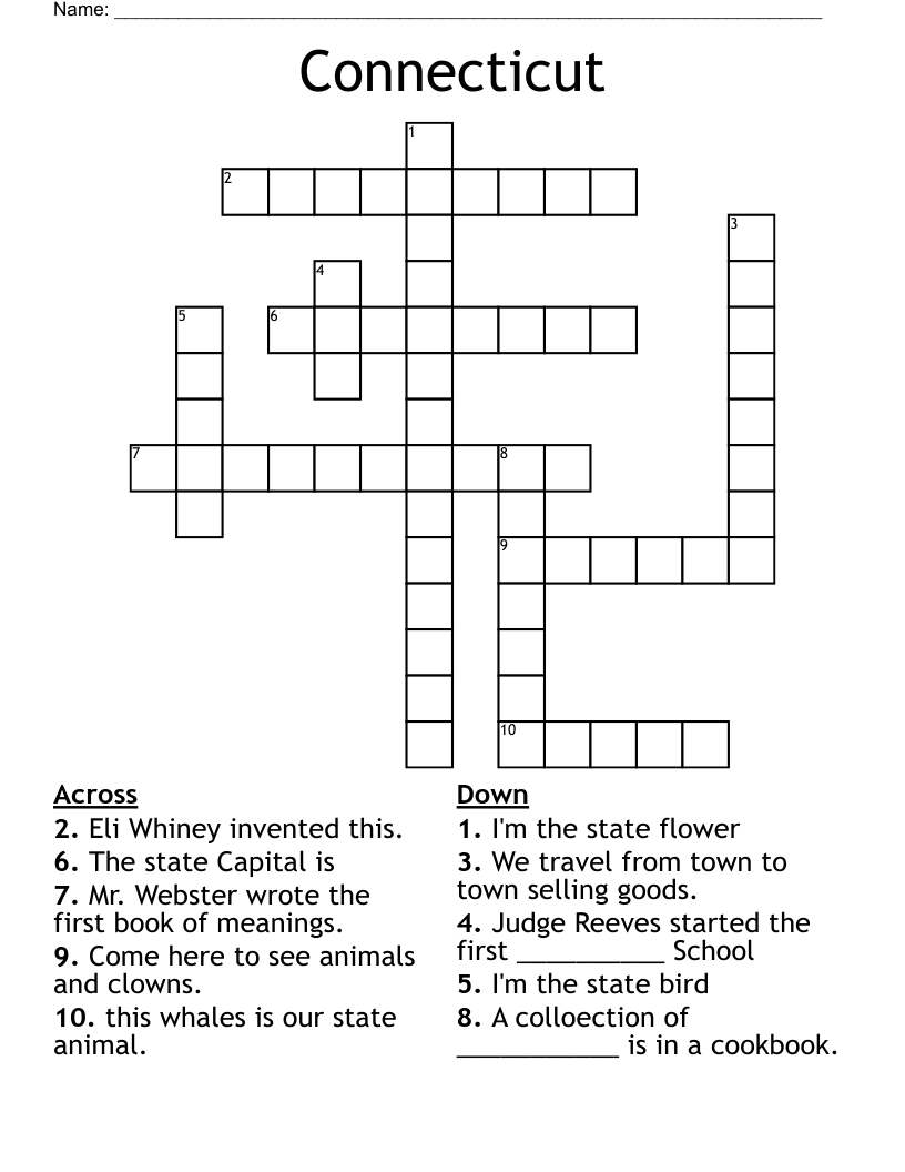 Connecticut Crossword