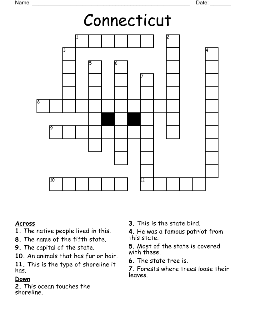 Connecticut Crossword