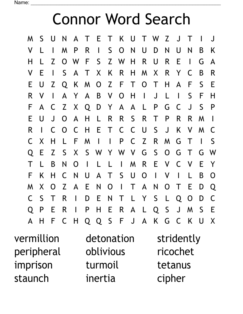Connor Word Search