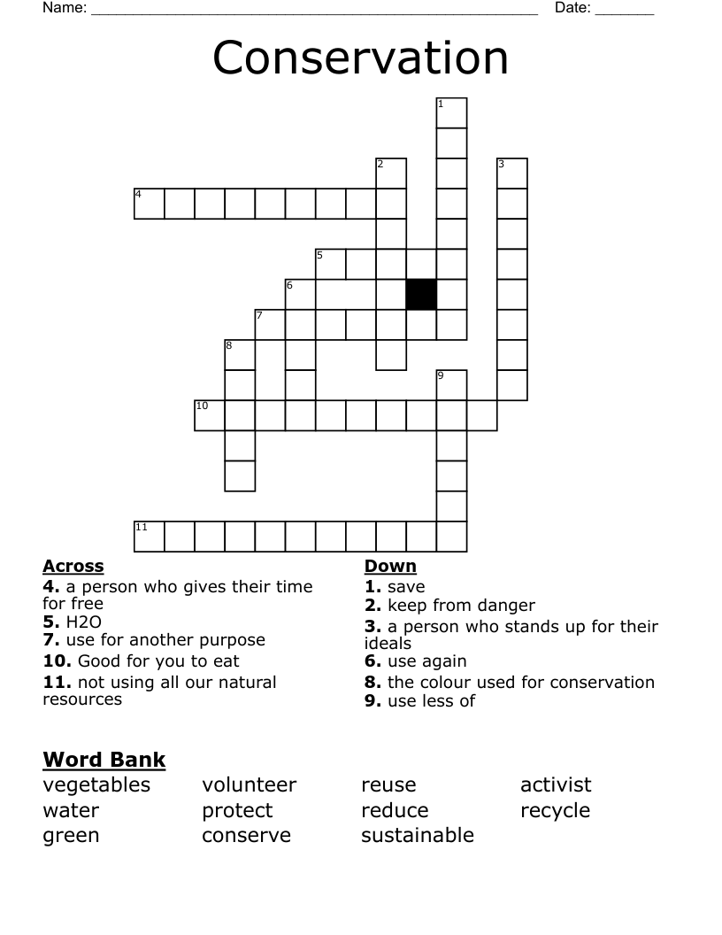 Conservation Crossword